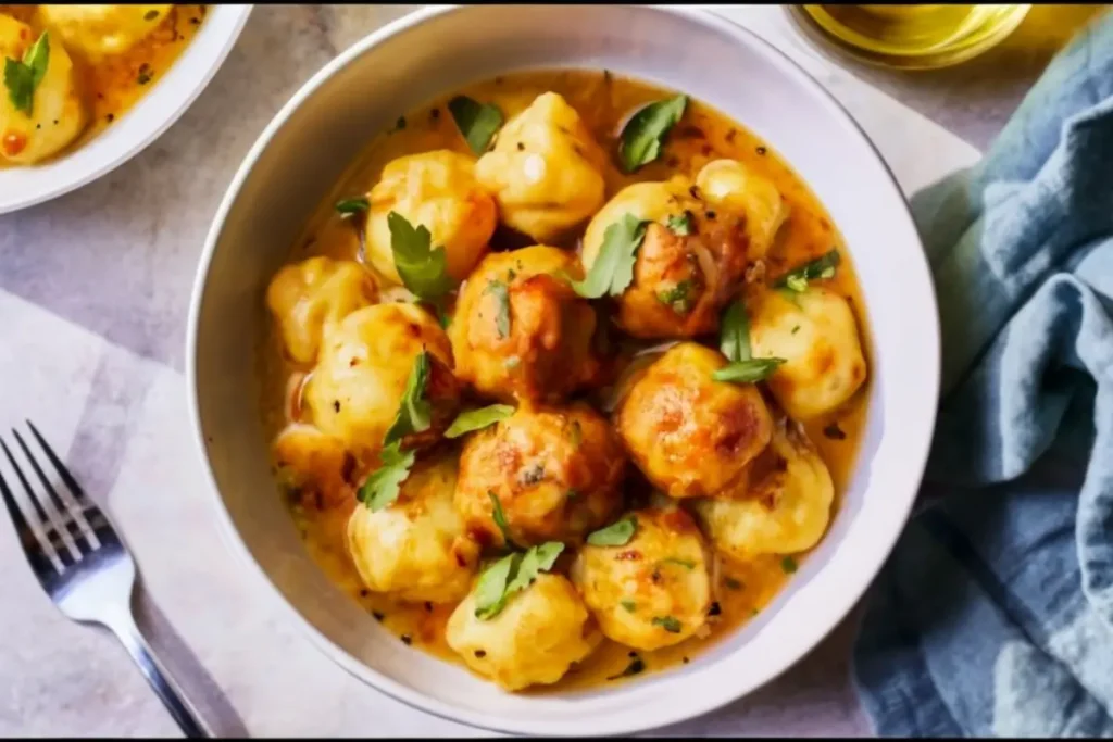 Slow Cooker Tuscan Chicken Meatballs & Gnocchi: Easy Recipe