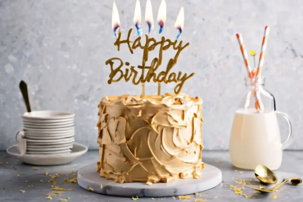 How to Make a Gold Birthday Cake